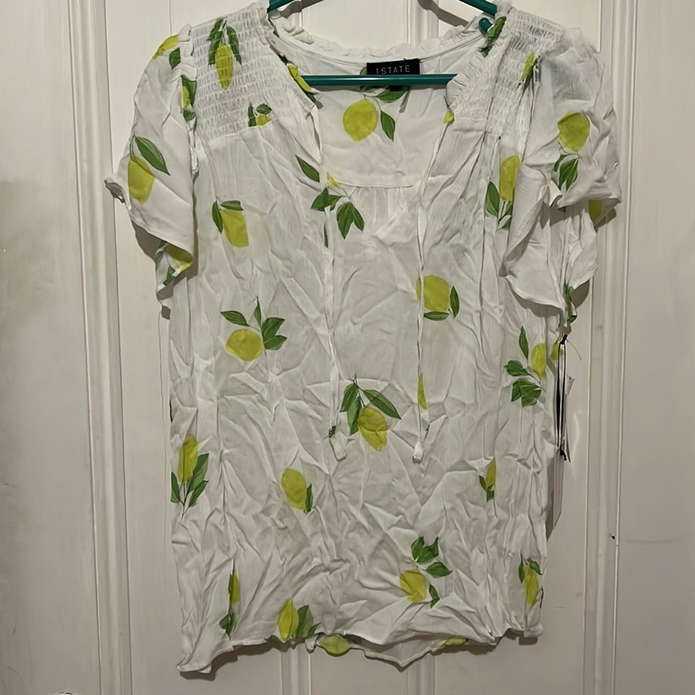 1 State Flowy Lemon Shirt 🍋 white large